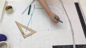 Теплое женское пальто. Выкройка и пошив. Часть 2. Примерка, капюшон, кокетка, разметка стежки.