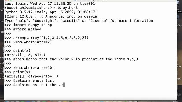 Python NumPy Tutorial For Beginners - NumPy Searching Arrays | numpy.where