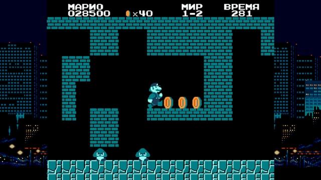 Игра Super Mario Bros.(Марио) геймплей на Русском языке [NES 1983]
