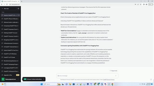 use chatgpt 4 for free on huggingface