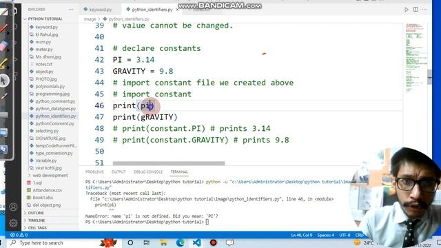 Python Identifiers rule | Python keyword & literals - Learn Python for beginners