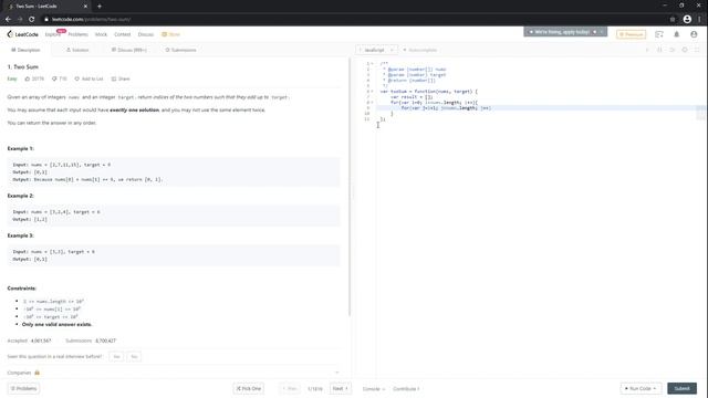 leetcode problem #1 two sum смотреть онлайн