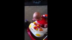 Baby chases hoover