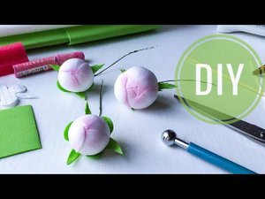 Пион из фоамирана. Бутоны пионов из фоамирана. How to make flowers - Foam flowers