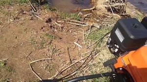 Мотор болотоход с гибким валом. Обкатка ДВС.
