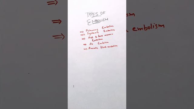 Types of embolism | pulmonary embolism | amniotic fluid embolism @medicostuff