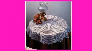 Круглые скатерти крючком и схемы к ним (9)