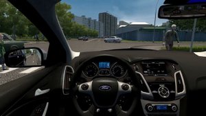 City Car Driving - Ford Focus 3 Sedan [Steering Wheel Gameplay]