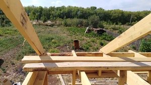 Каркасный дом 4 на 6! Стропильная система)))