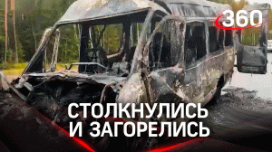 Машины загорелись после ДТП в Псковской области, есть погибшие. Кадры с места аварии