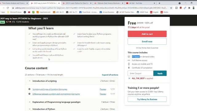 Top Free Python and Data Science Courses for Free with Certificate