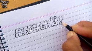 How to draw graffiti bubble letters a-z | Write Bubble Letters