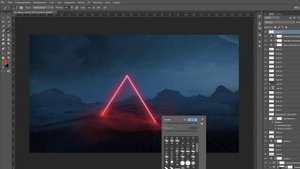 Эффект свечения треугольника с помощью astronaut Photoshop Tutorial обработка пленки фантастический