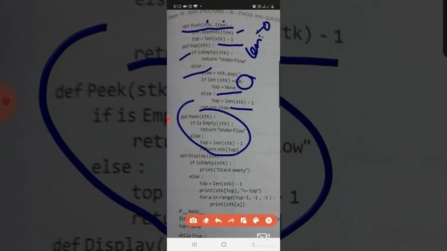 Write python program to implement stack operations//data structure//stacks and queues смотреть онлайн