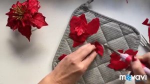 Пуансетия своими руками . Handmade Christmas ornaments.