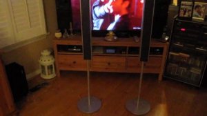 Sony Model SS-TS53 Front Satellite Staging Speakers With Solid Metal Stands Incredible Sound