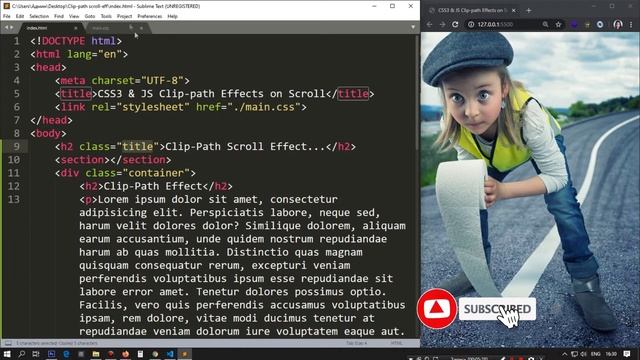 CSS3 Clip-path Effects on Scroll | Html CSS & Javascript