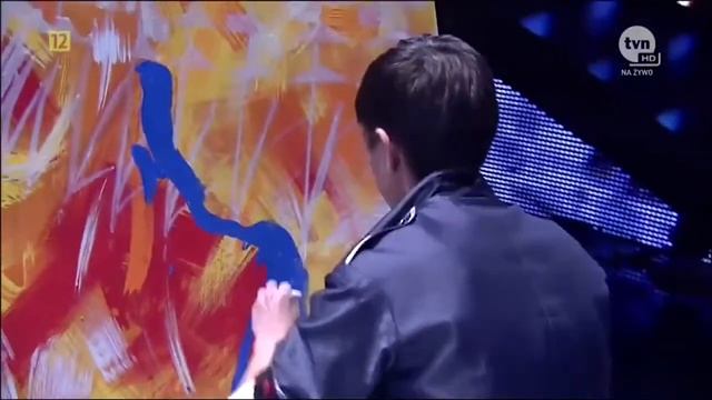 Танцующий художник шоу составная картина в Ростове на Дону