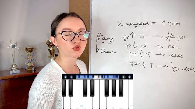 Полутон. Тон. Диез. Бемоль. Мажорная гамма смотреть онлайн