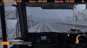 Зима Euro Truck Simulator 2 Конвой на руле #Logitech #momo