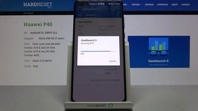 GPU Benchmark Vulkan on Huawei P40 – Geekbench 5 Performance Test