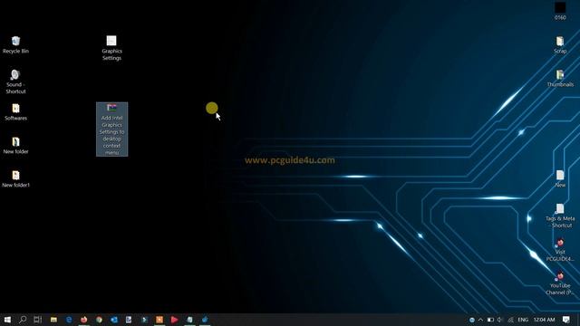Intel Graphics Settings Option Missing from the Right Click Context Menu - How to Fix? @pcguide4u смотреть онлайн