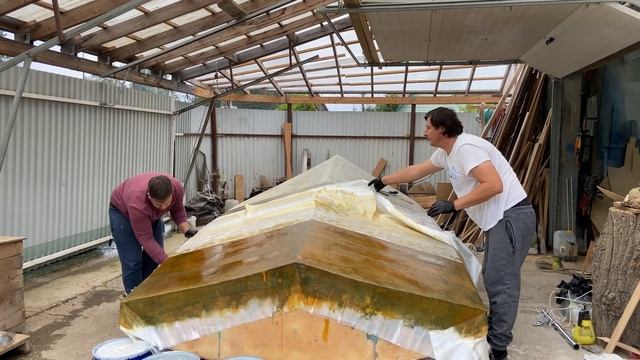 14-я серия.￼ Строю лодку своими руками￼. Заклеиваем стеклотканью дно.￼ смотреть онлайн