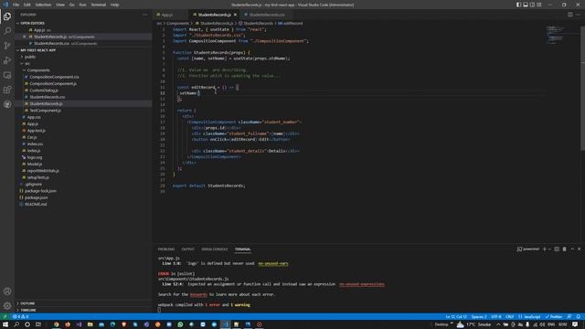 Explain useState in React JS with example  | React JS Tutorial (full course) - #23