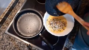 Омлет с курицей! быстрый! вкусный завтрак!!! @linakysylenko