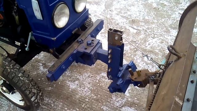 Мототрактор "Добрыня Силач" + лопата отвал (видеообзор)