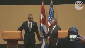 Барак Обама и Рауль Кастро