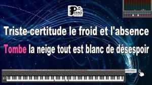 TOMBE LA NEIGE SALVATORE ADAMO KARAOKE LYRICS VERSION PSR S975