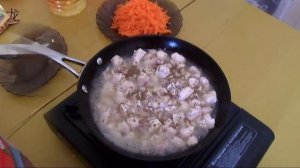 Рисовая каша с мясом курицы(быстрый плов). Rice porridge with chicken meat (quick pilaf).