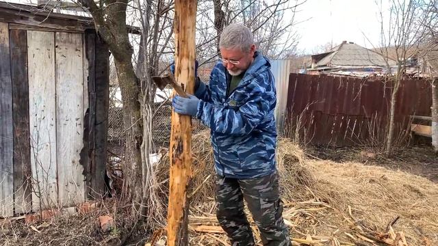 #154 Загон для овец начало. Вторая посылка из Красноярска. Жизнь в деревне. смотреть онлайн