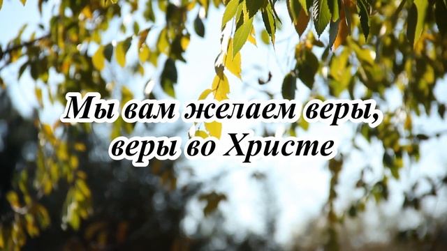 Мы вам желаем счастья | христианское караоке