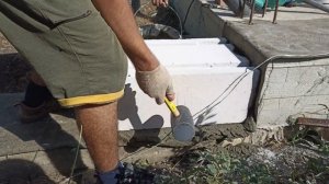 ?Стыкуем блок с плитой перекрытия подвала. Начинаем возводить 0 ряд из газоблока