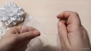 Банты белые, пышные.DIY