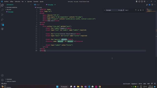 Domina PHP en POCO TIEMPO // Formulario Básico con php y html