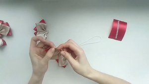 Бант из атласной ленты 5см/Канзаши/для новичков и начинающих