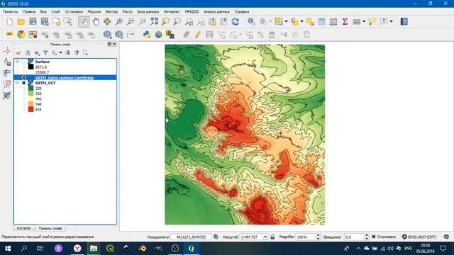 QGIS 2 -  № 21. Создание изолиний.