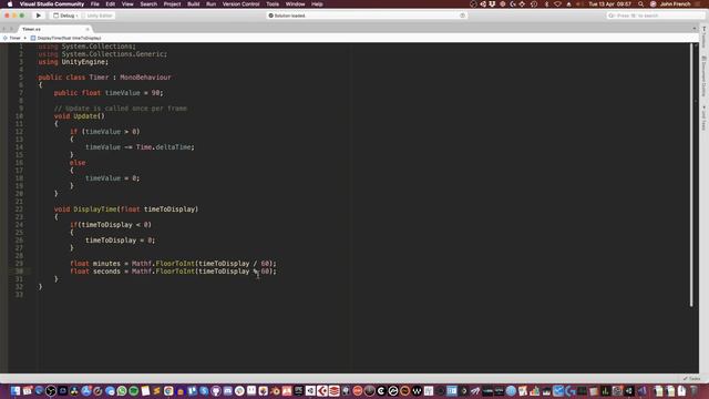 How to make a Countdown Timer in Unity (in minutes + seconds) смотреть онлайн