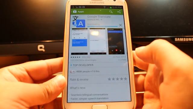 Google Translate install to Samsung Galaxy note 2 смотреть онлайн