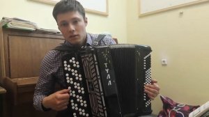 Обучение игре на баяне. Гамма до мажор правой рукой. 2-й вариант аппликатуры.