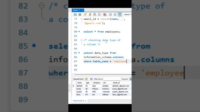 How to check Data Type of column in SQL