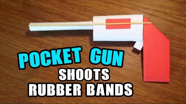 How To Make a Paper Mini / Pocket Gun That Shoots Rubber Bands - Easy Paper Gun Tutorials смотреть онлайн