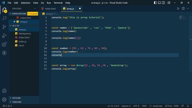 Array & objects javascript tutorial | A to z web development