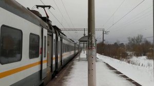 Электропоезд ЭП2Д-0027 ЦППК платформа Орудьево 25.02.2021