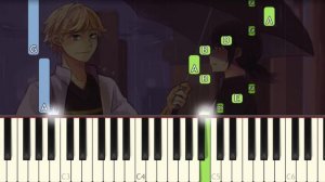 Miraculous Ladybug - In The Rain - EASY Piano tutorial