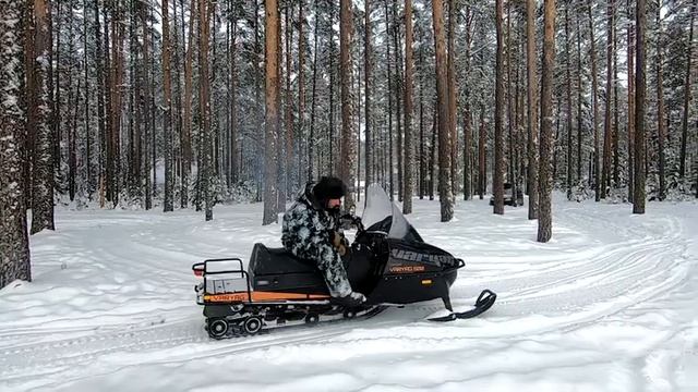 Первые покатушки на снегоходе Тайга Варяг 500. смотреть онлайн