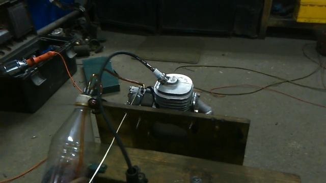 Двигатель от бензопилы с катушкой зажигания от авто. смотреть онлайн